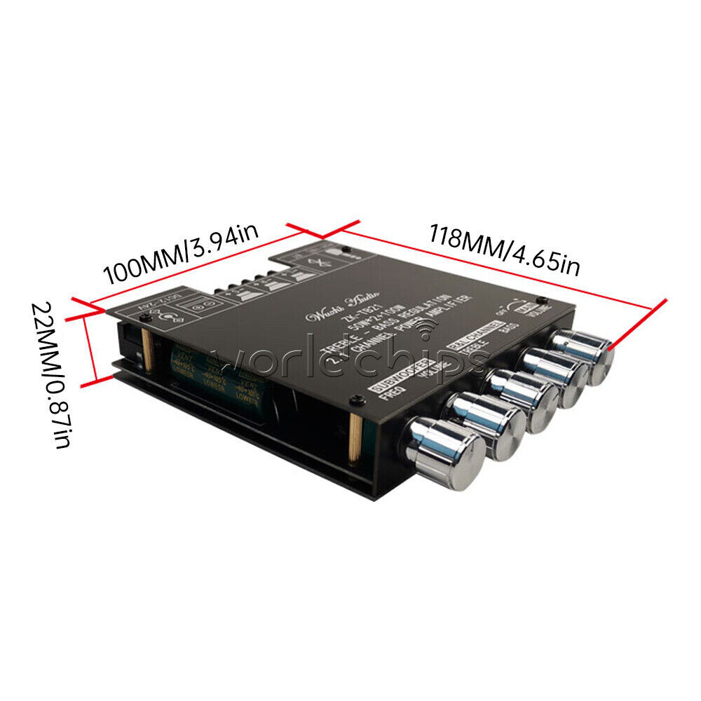 DC12-24V APP Model 2.1 Channel Bluetooth 5.0 Digital Amplifier Module TPA3116D2