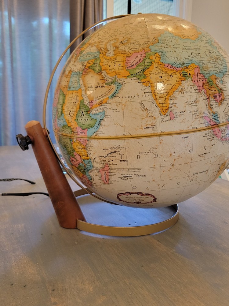 Mid Century Modern Replogle 16 Inch World Globe