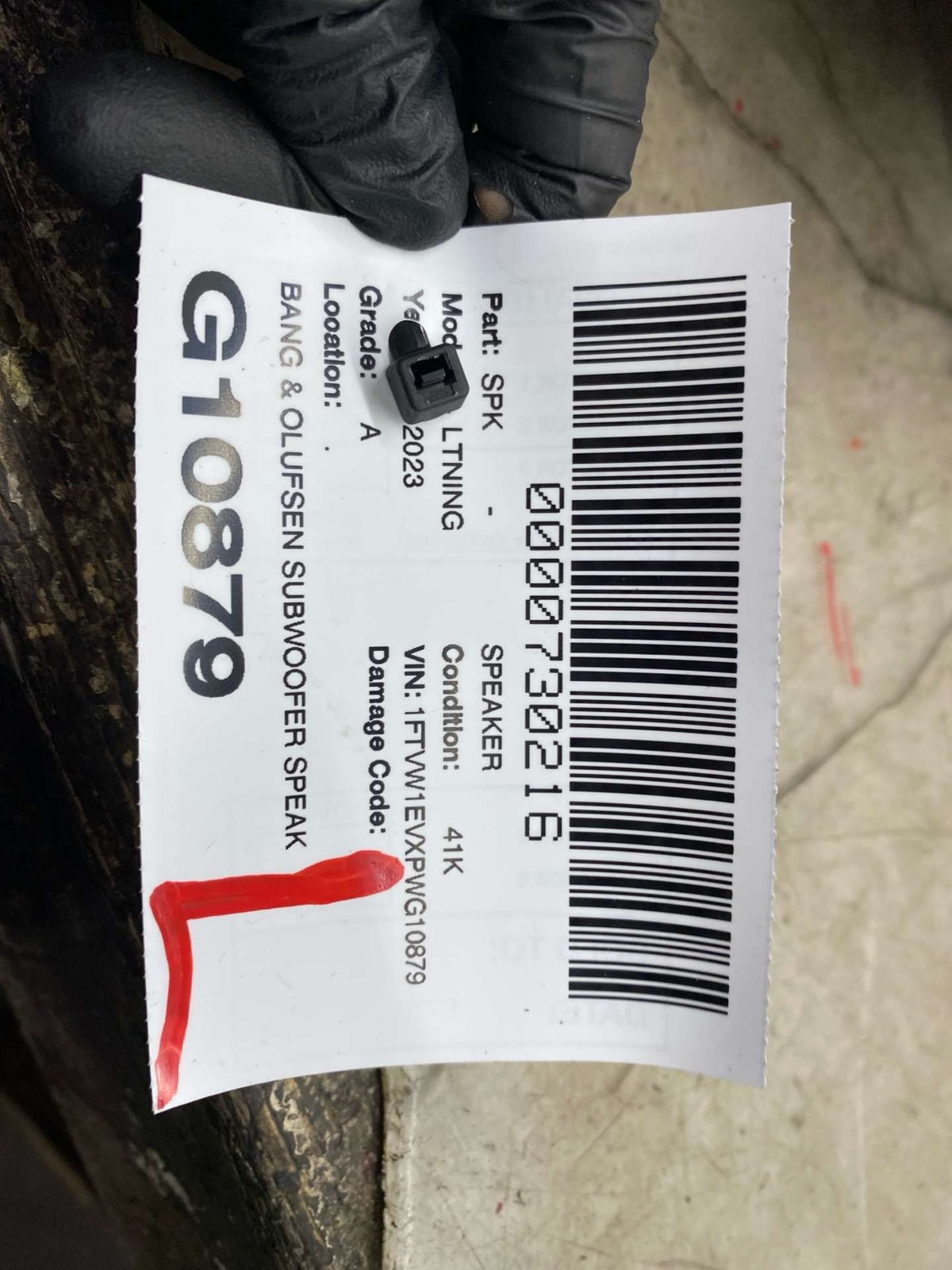 2022-2024 FORD F-150 LIGHTNING BANG & OLUFSEN SUBWOOFER SPEAKER MU5T-19A067-AC