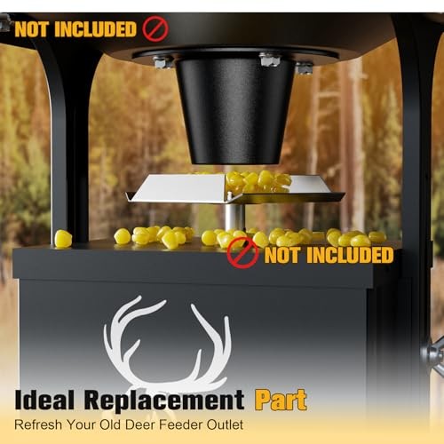 2” Drop Funnel for Deer Feeder, Smooth Jam-Free Feed Flow, Durable Replacement