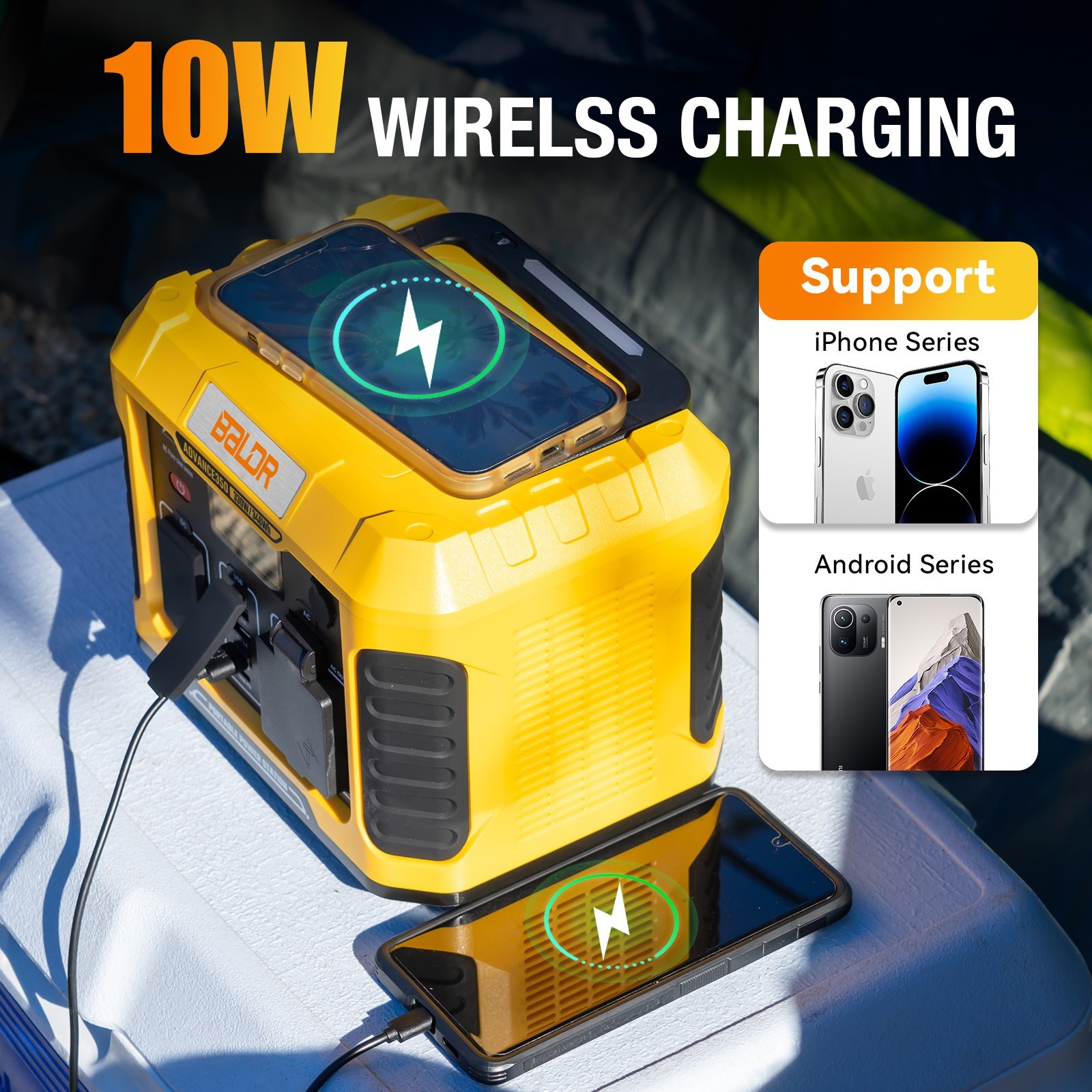 BALDR 330W Portable Power Station,346Wh Solar Generator Backup Battery