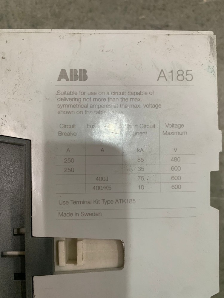 ABB A185-30 Contactor
