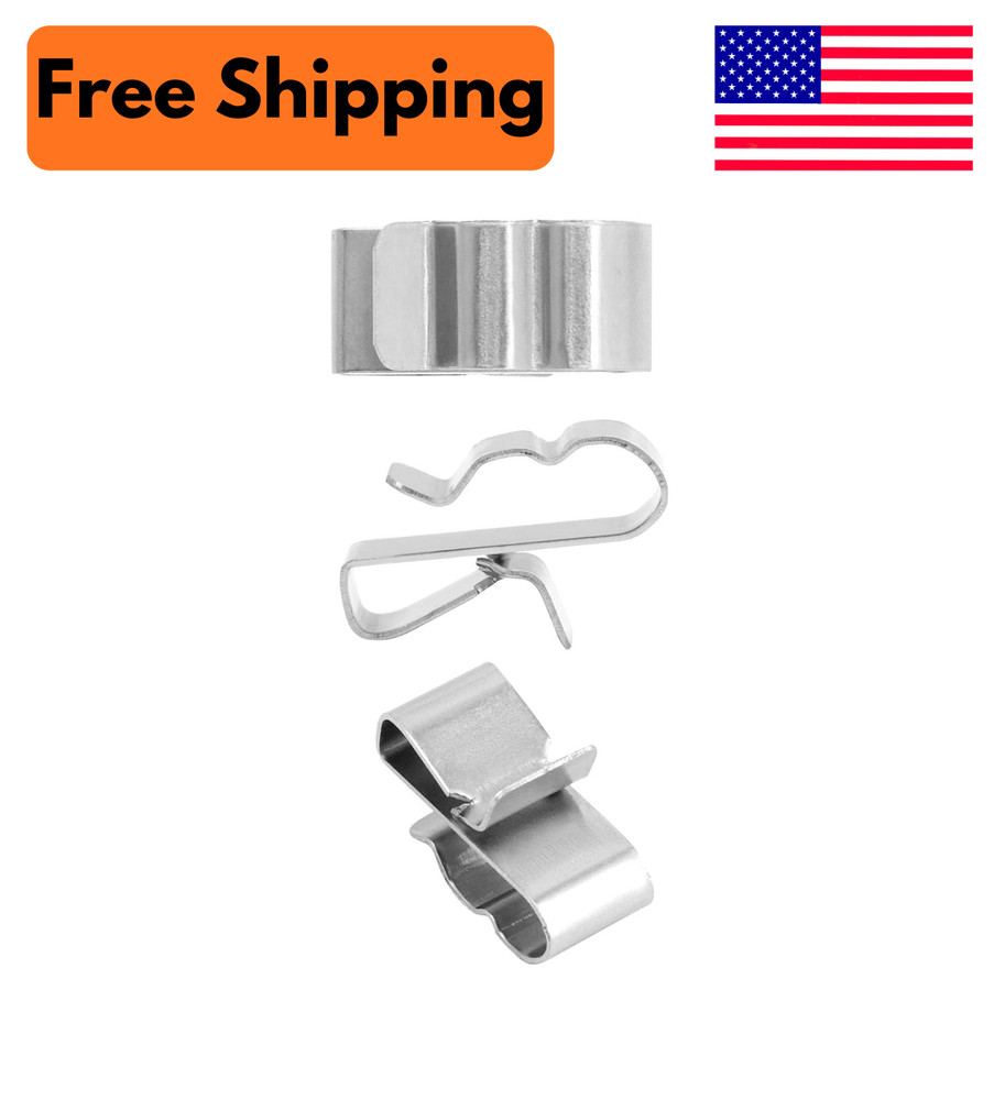 100 PCS Stainless Steel Trailer Frame Wire Clips, Solar Panel Wire Clips
