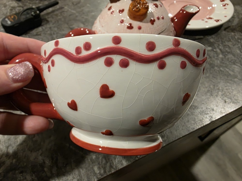 Vintage Ceramic Chocolate Candy Tea Set