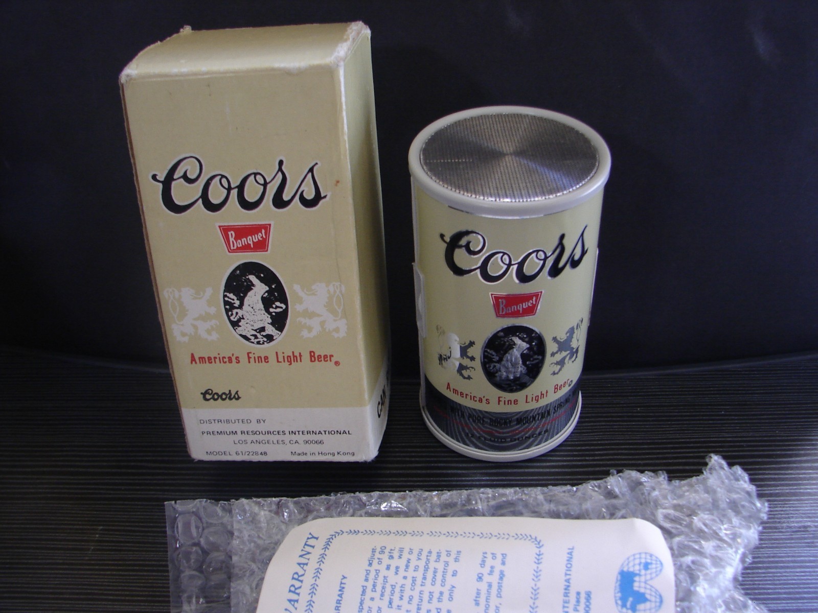 NIB Vintage Coors Beer Can Radio Novelty Am Transistor Radio Working - RARE!