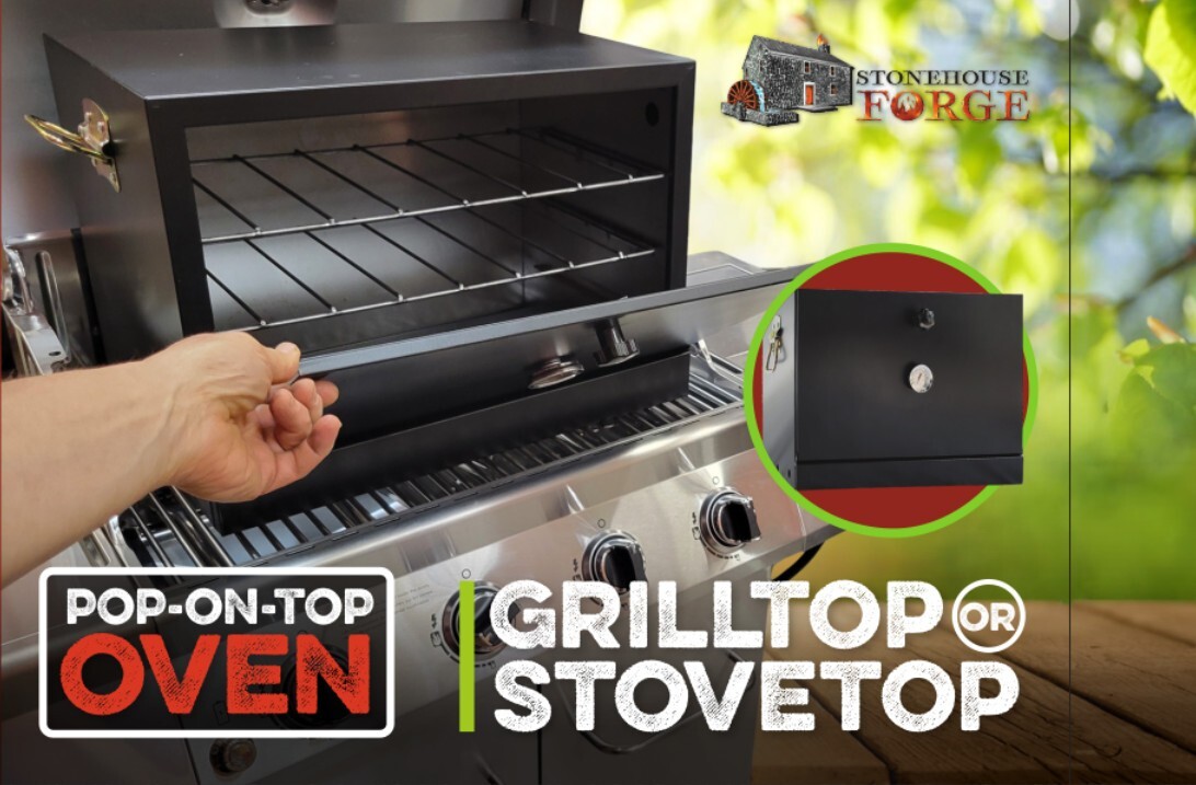 Off-Grid Stovetop Oven for BBQ Grill, Camping, RV, Hunting, Preppers (2nd)