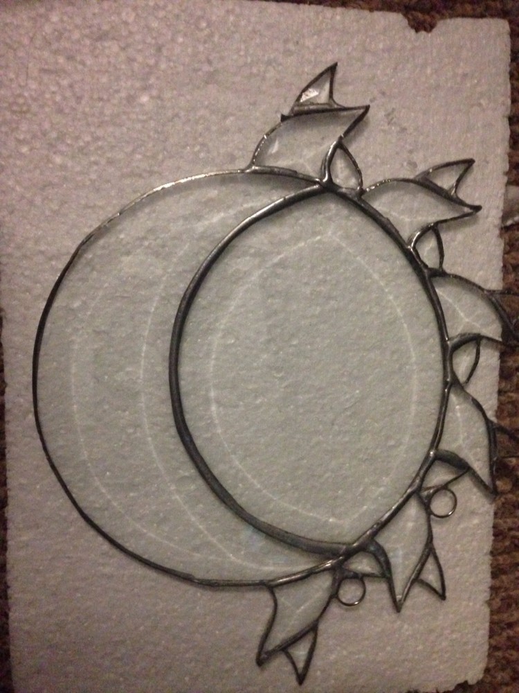 Handmade win and moon suncatcher