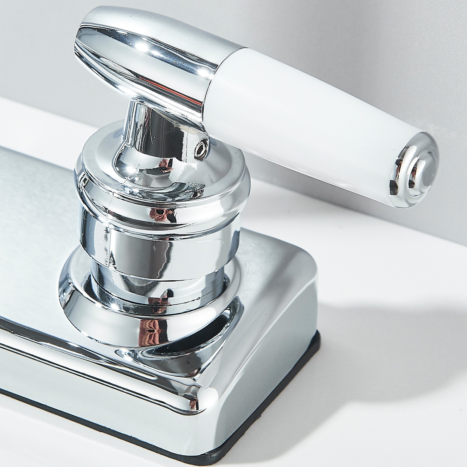 Chrome High Arc Kitchen Faucet 8 inch Centerset 3 Hole 2 Handle Sink Mixer Taps