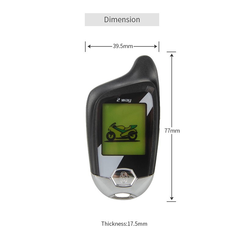 Easyguard 2 way motorcycle scooter alarm kit motion sensor remote engine start