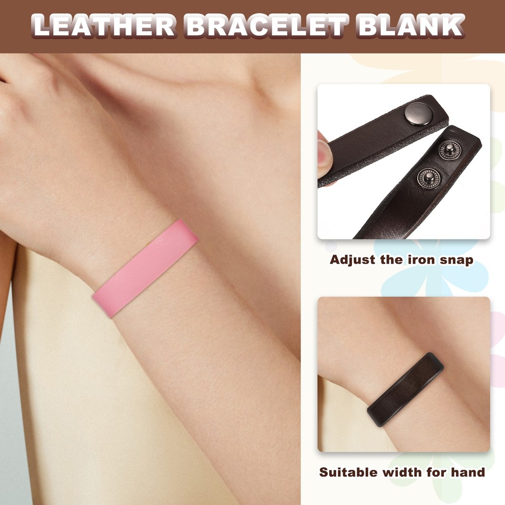 Plain Buckle Snap Leather Bracelets Leather Snap Bracelets, Dark Yellow