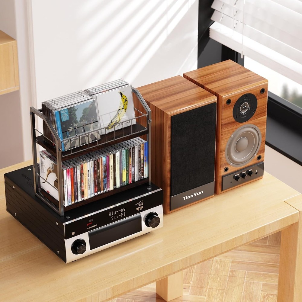 Space-Saving CD Shelf - Home Office Organizer