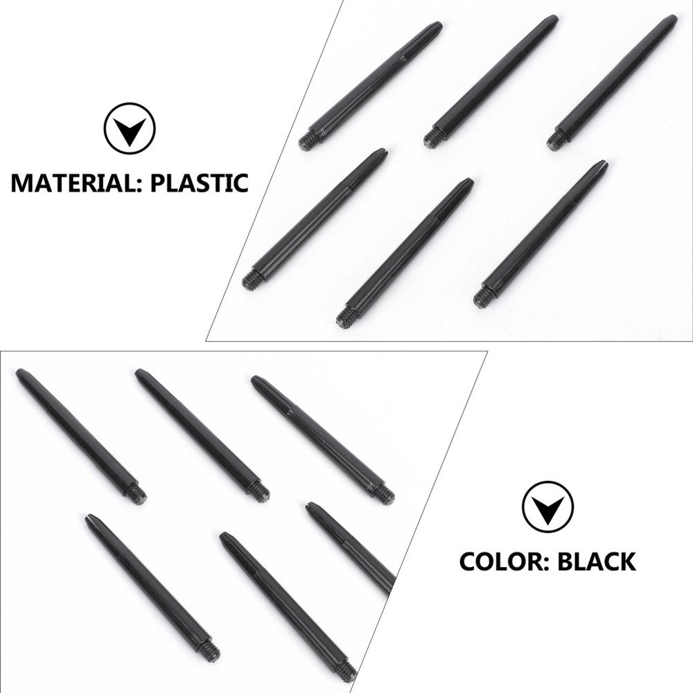 100Pcs Plastic Dart Shafts for Enhanced Flight Path with 2BA Screw Thread