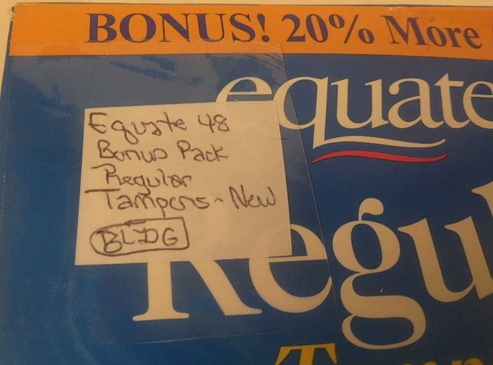 Equate 48 Bonus Pack Regular Tampons - New. (BLDG)