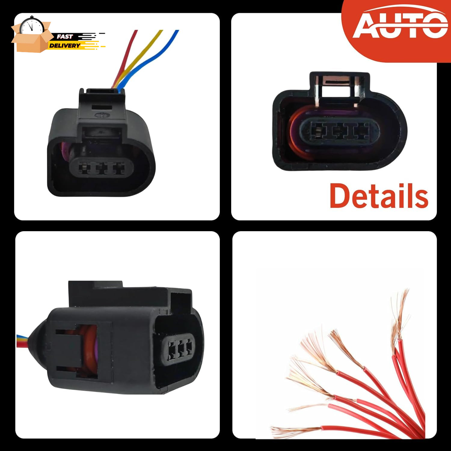 Oil Level Sensor Connector 3 Pin Wiring Harness Compatible with VW Passat B5 Au