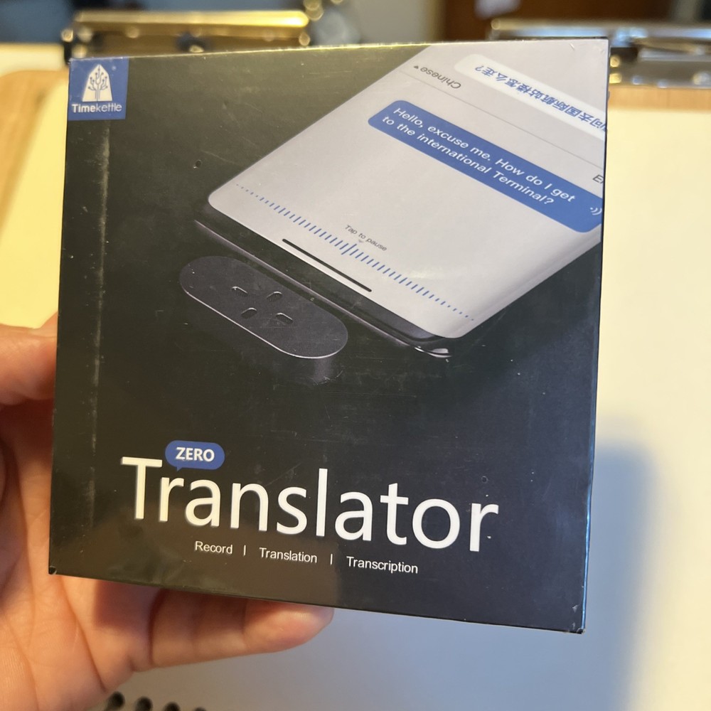 Timekettle Zero Translator Device for iPhone IOS - Black - NEW