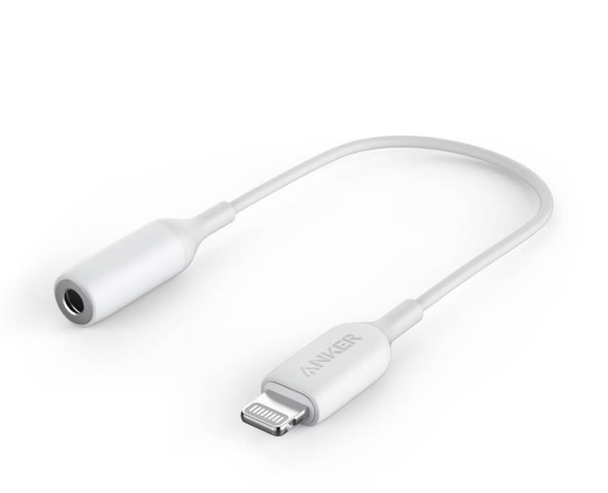 Anker Aluminum Audio Cable 0.33 ft White