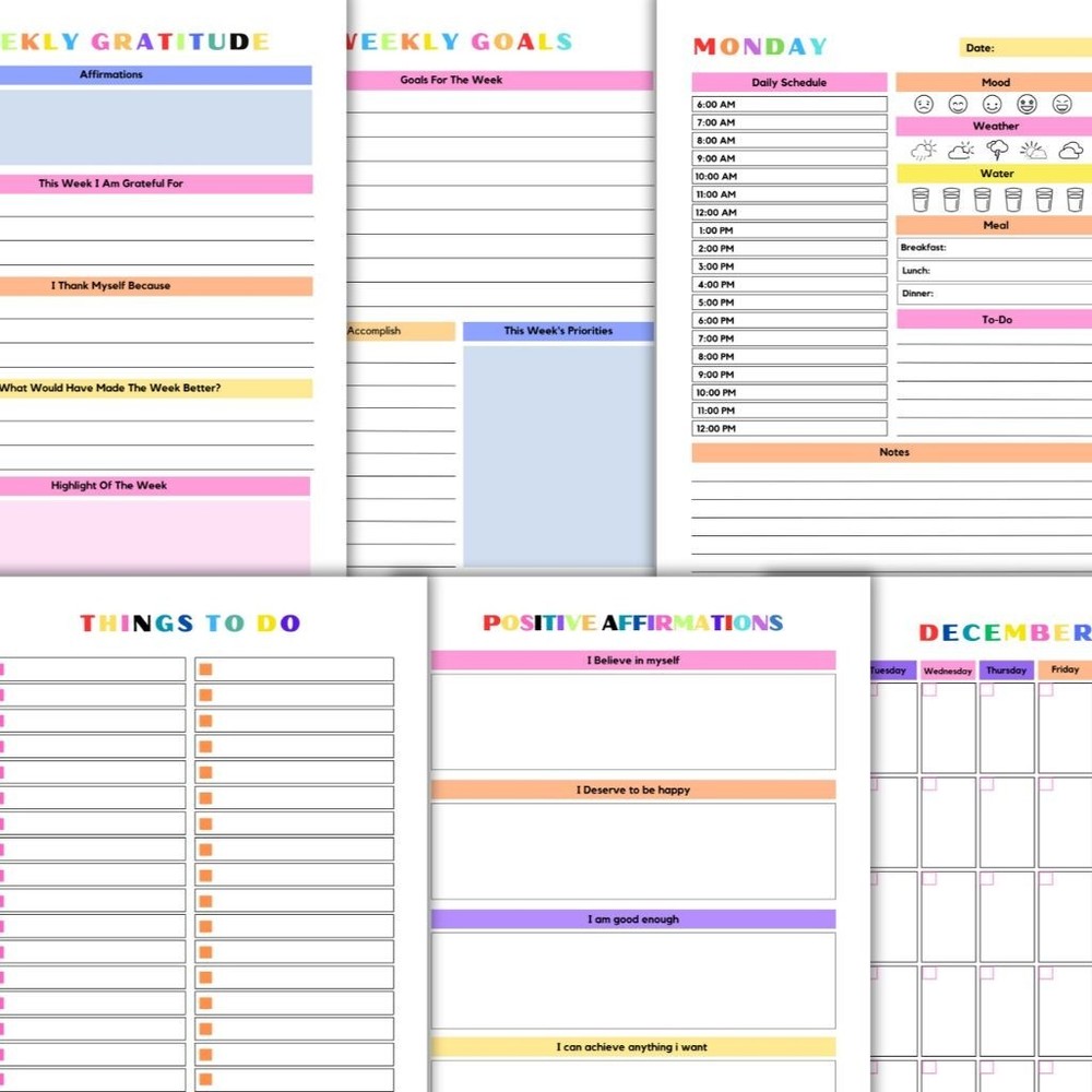 ADHD Planner for Kids | Printable Daily Routine & Focus Organizer