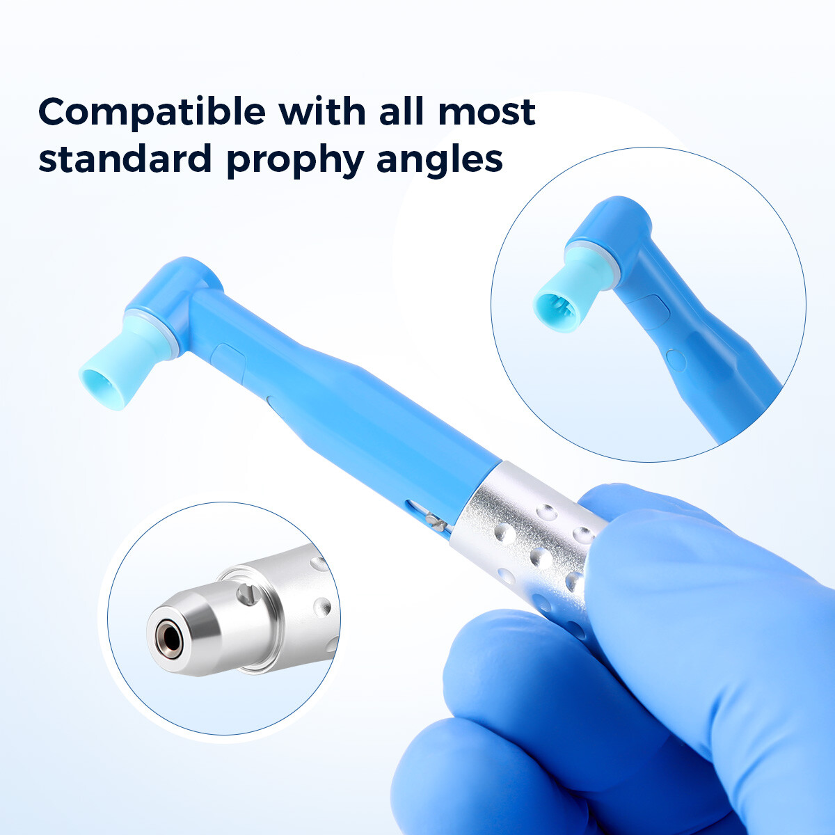 AZDENT Dental Hygiene Prophy Handpiece Air Motor 4HOLE 4:1 Nose Cone 360° Swivel