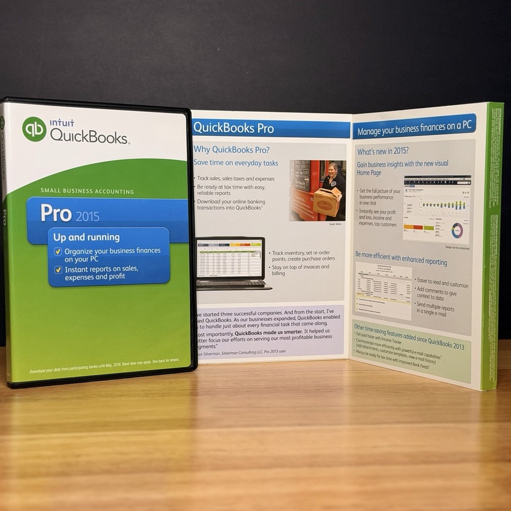 QuickBooks Desktop Pro 2015 Windows Accounting Retail -NO SUBSCRIPT10N- TESTED