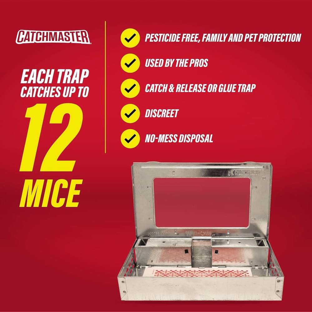 Catchmaster Pro Series Multi-Catch Mouse Trap with Replaceable Glue Board