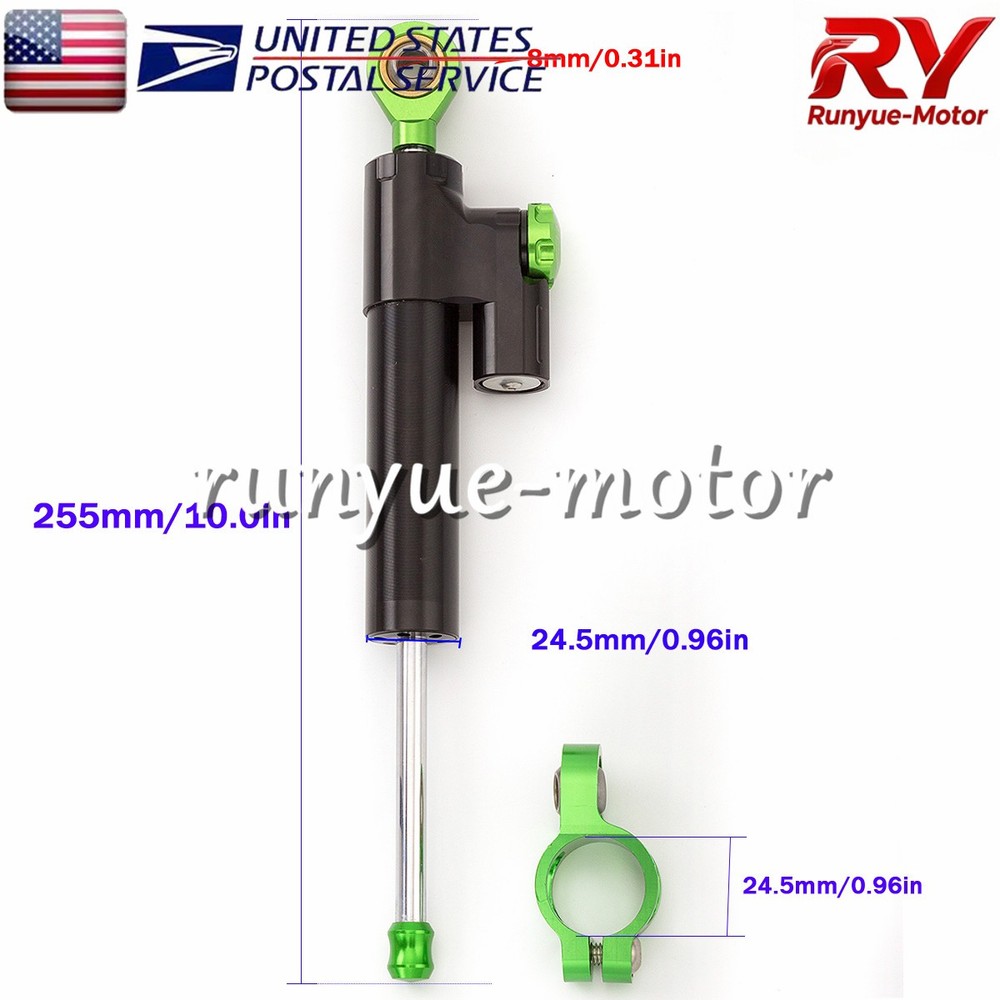 Adjustable Steering Damper Stabilizer Shock Linear Control Universal Aluminum