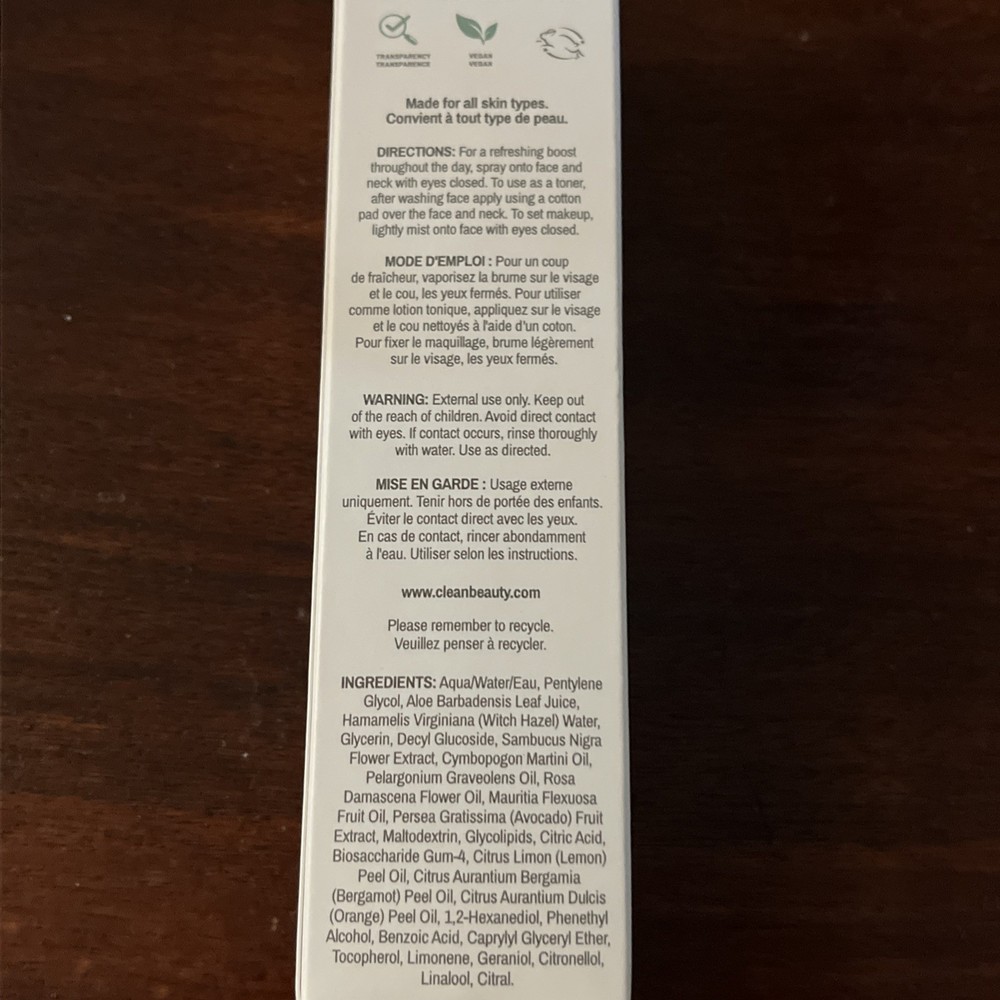 Clean Reserve Elderflower Mist Setting Spray 1.7 Fl Oz