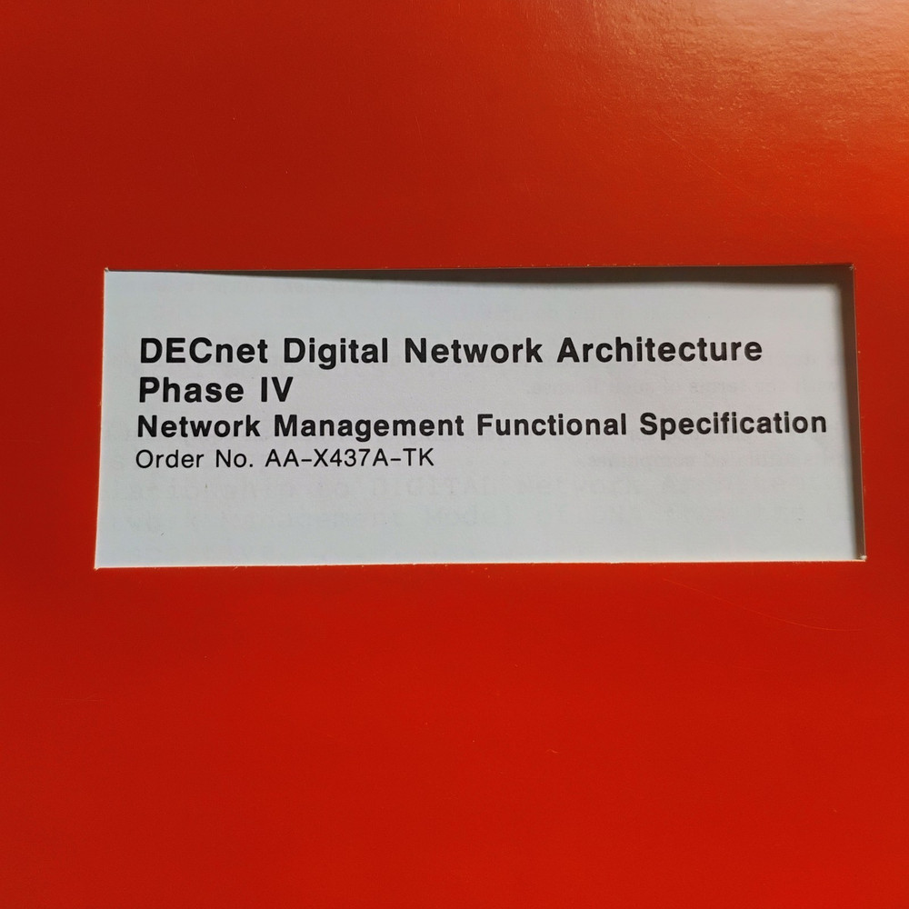 DECnet Digital Network Architecture Phase IV Network Management Functional Spec.