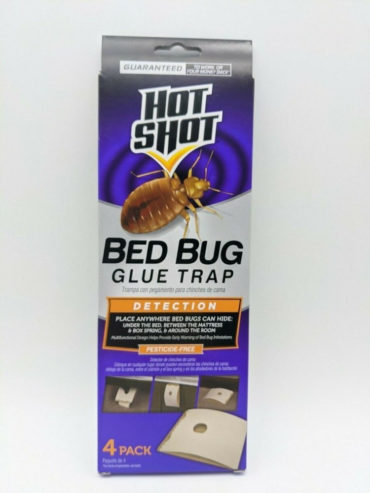 Hot Shot Bed Bug Killer Glue Trap, 4 Pack