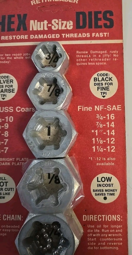 Mac Tools TR25U HEX Rethreader Dies