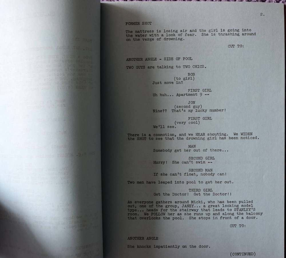 1969 " Dr. Livingstone, I Presume " Pilot Original Final Draft Screenplay Script