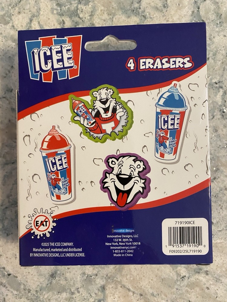 Icee 4 Pack Of Erasers
