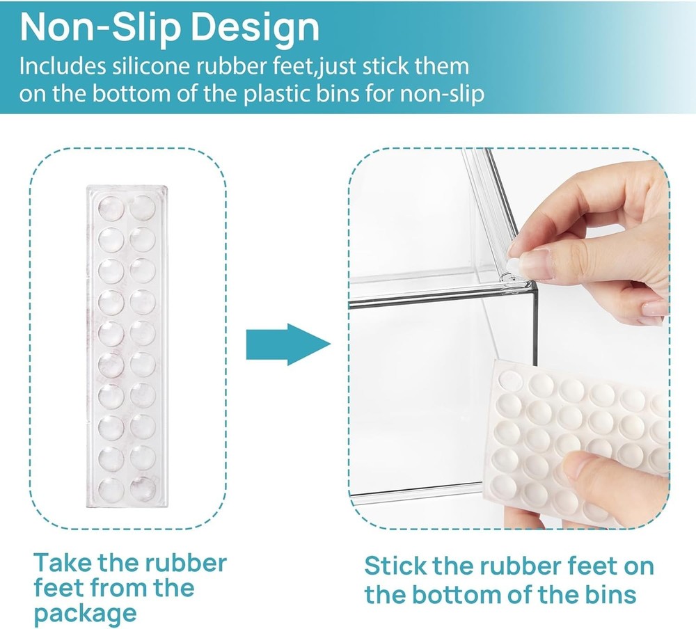 Stackable Storage Drawers with Non-Slip Design - Organize Any Space Effortlessly