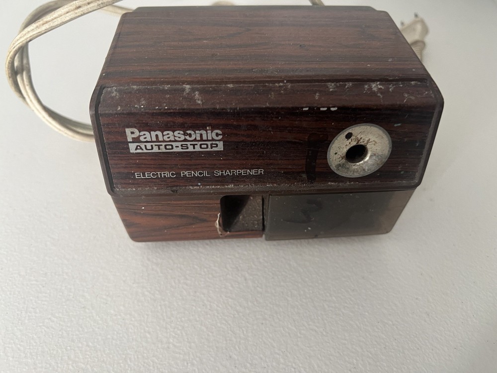 Vintage Panasonic auto stop electric pencil sharpener