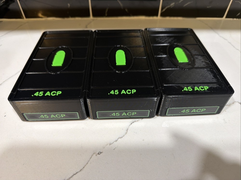 .45 ACP Auto Ammo Box 50rd Capacity (3 Pack)