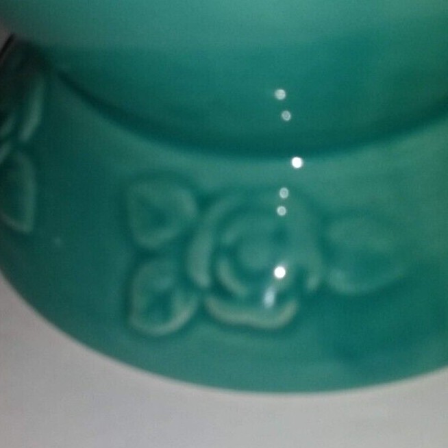 Planter Blue Roses Footed Vase Ceramic