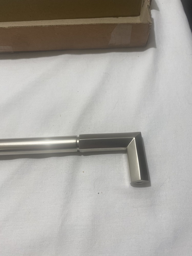 Signature Hardware 24” Lunate Solid Brass Appliance Pull, Brushed Nickel