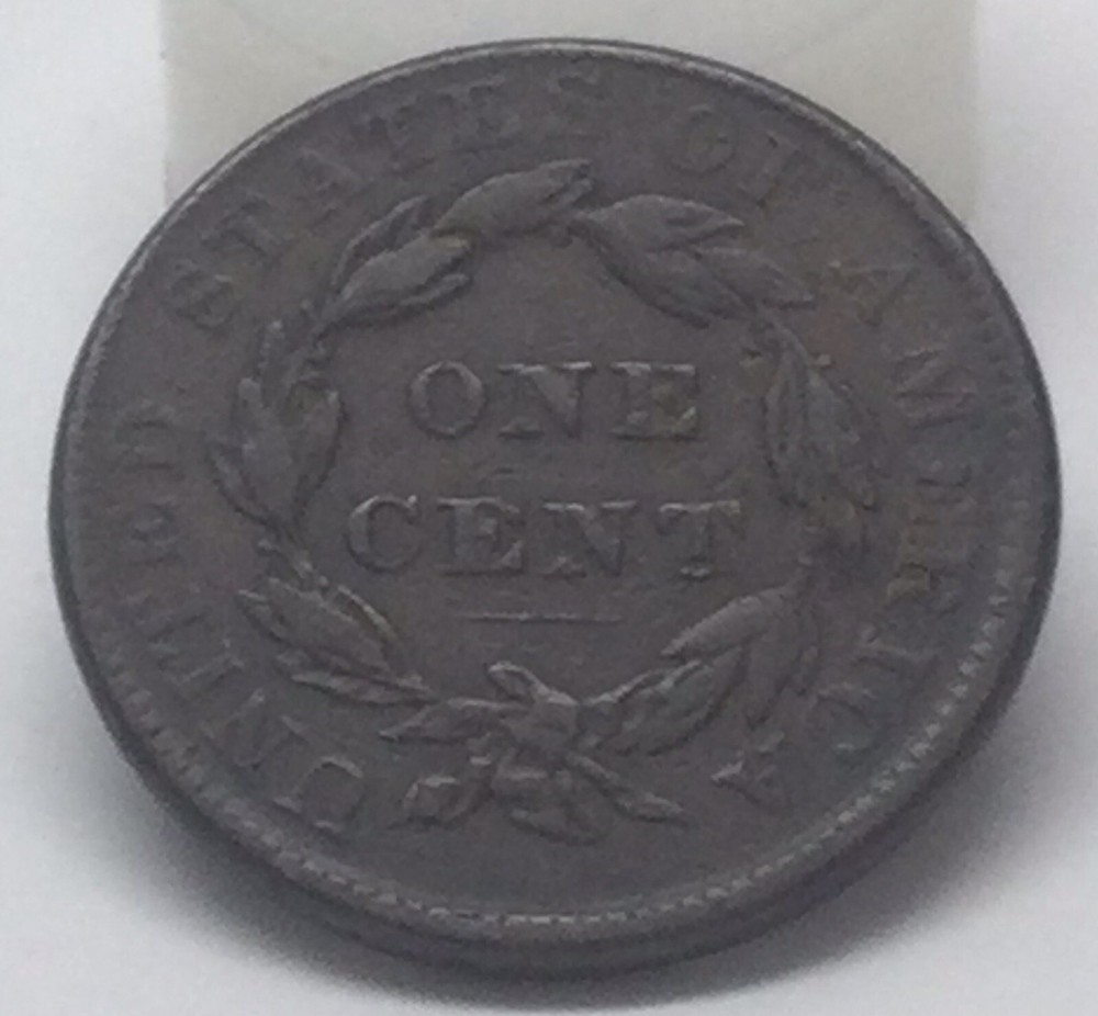 1837 Coronet Liberty Head Large Cent, Plain Cord- Medium Letters