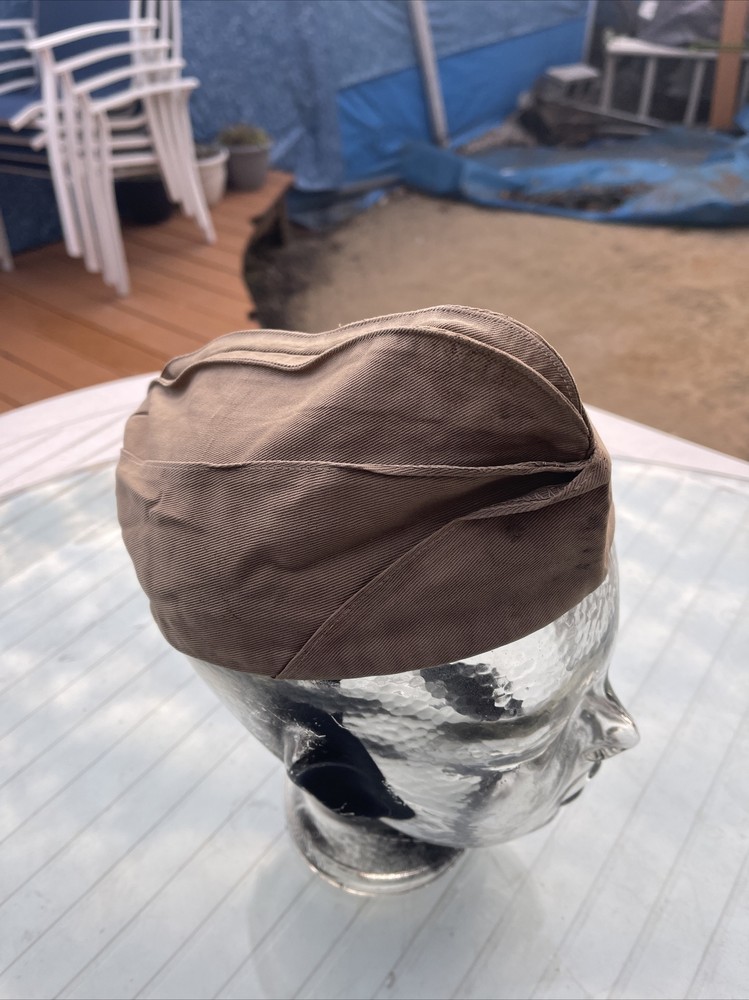Original WW2 US ARMY CAP KHAKI TAN HAT