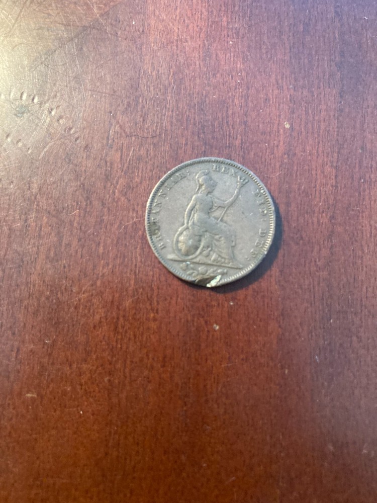 Great Britain Farthing 1826 Rim Damage