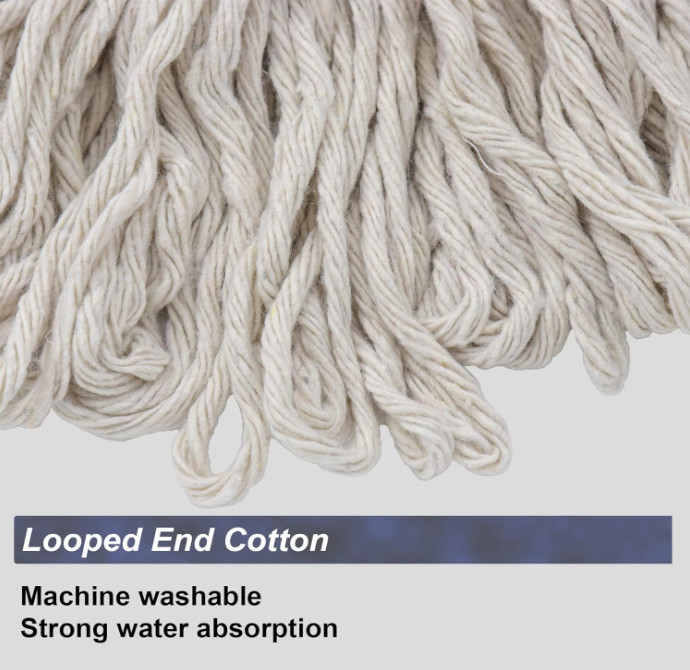 Cotton String Screw on Type Mop Replacement Head Refill Compatible with All Stan