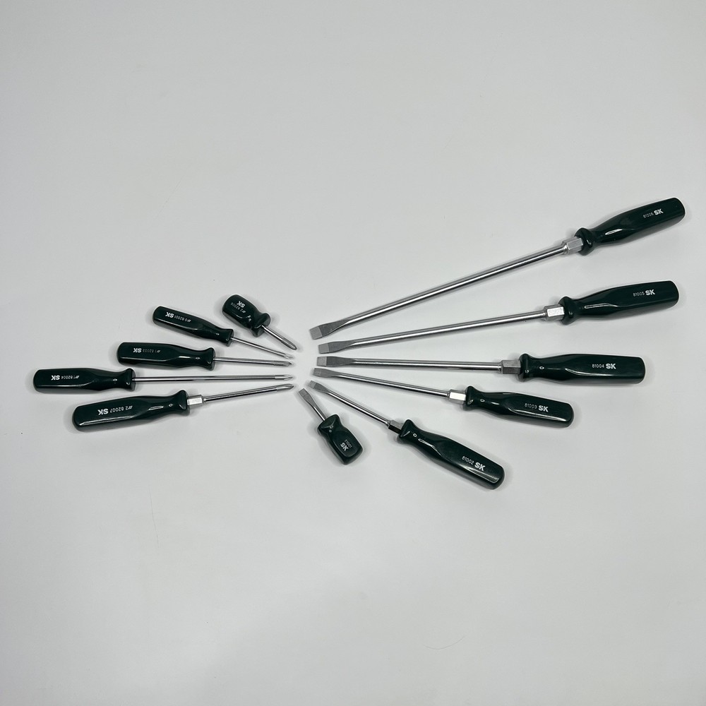 SK Professional 86006 11 Pc Combination Screwdrivers Phillips/Flat Head
