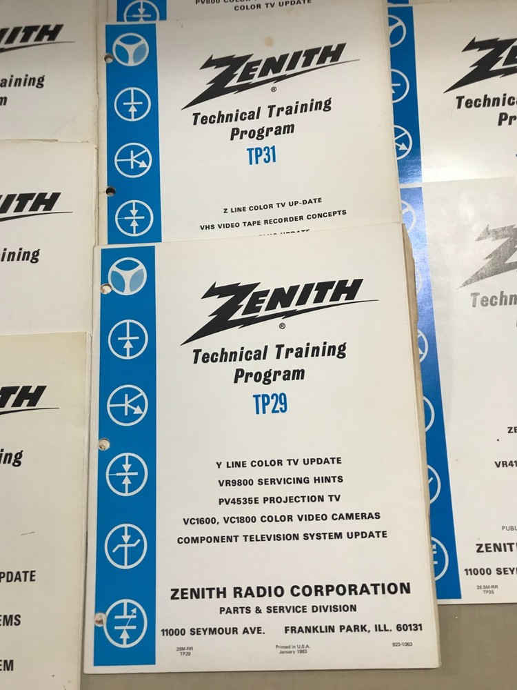 Zenith Technical Training Program Various TP Numbers Choice $6.99 Each