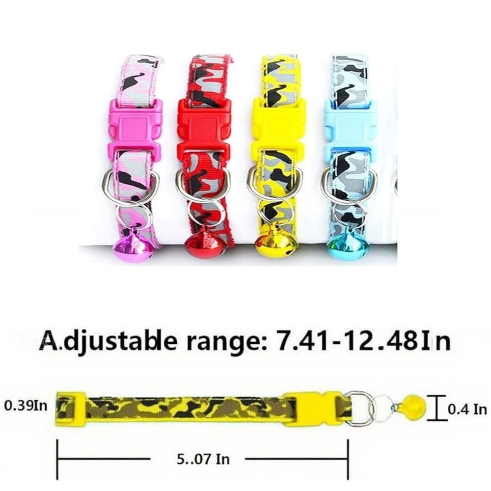 Personalized Camo Dog Collars-Adjustable Lightweight Nylon Pet Collars, Quick...