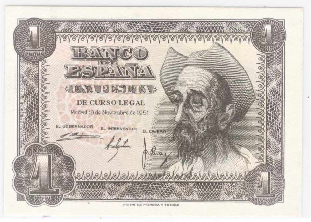 Spain, One Peseta 1951 (UNC) #2299