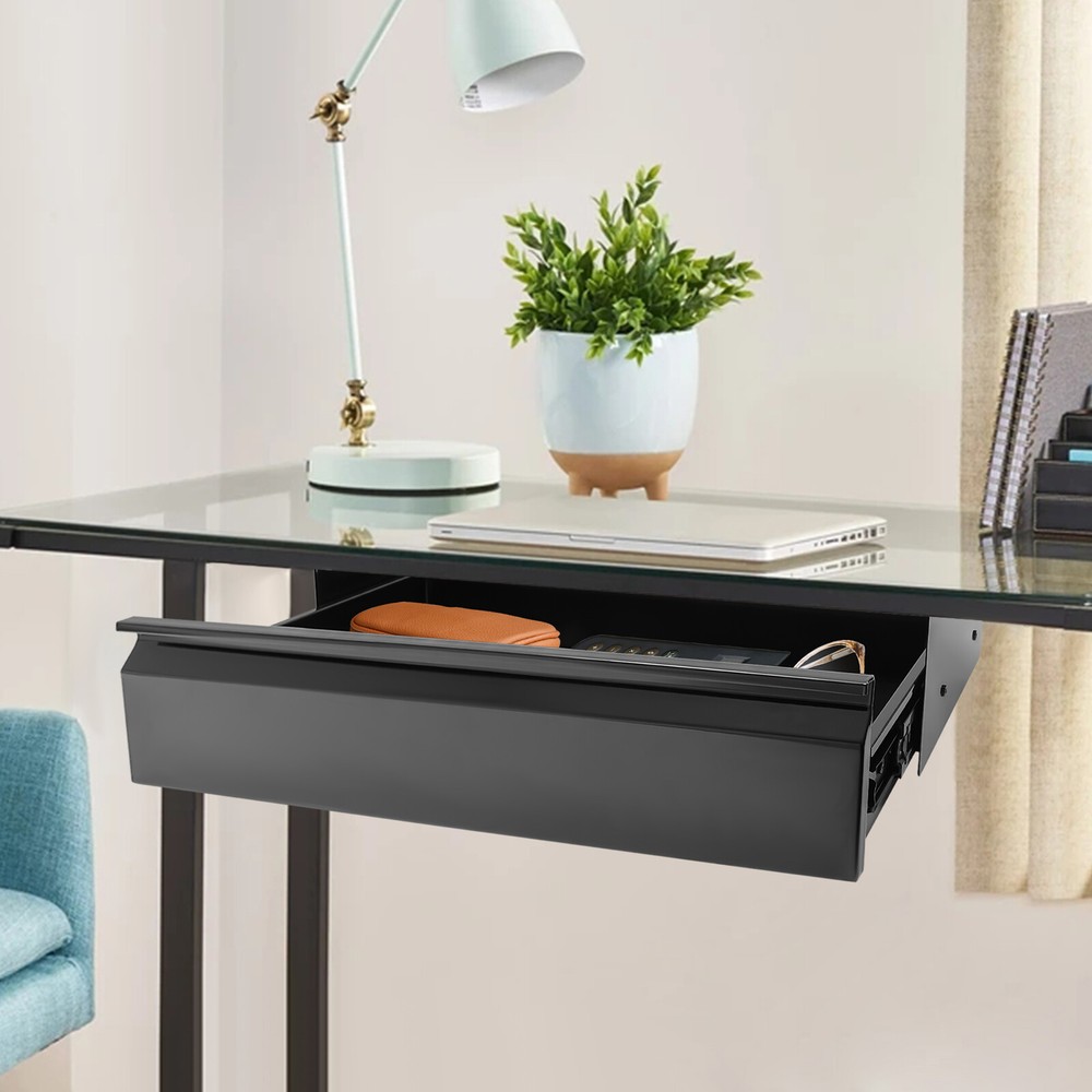 33” Black Space Saver Sliding Under Desk Storage Drawer Pull-out Drawer