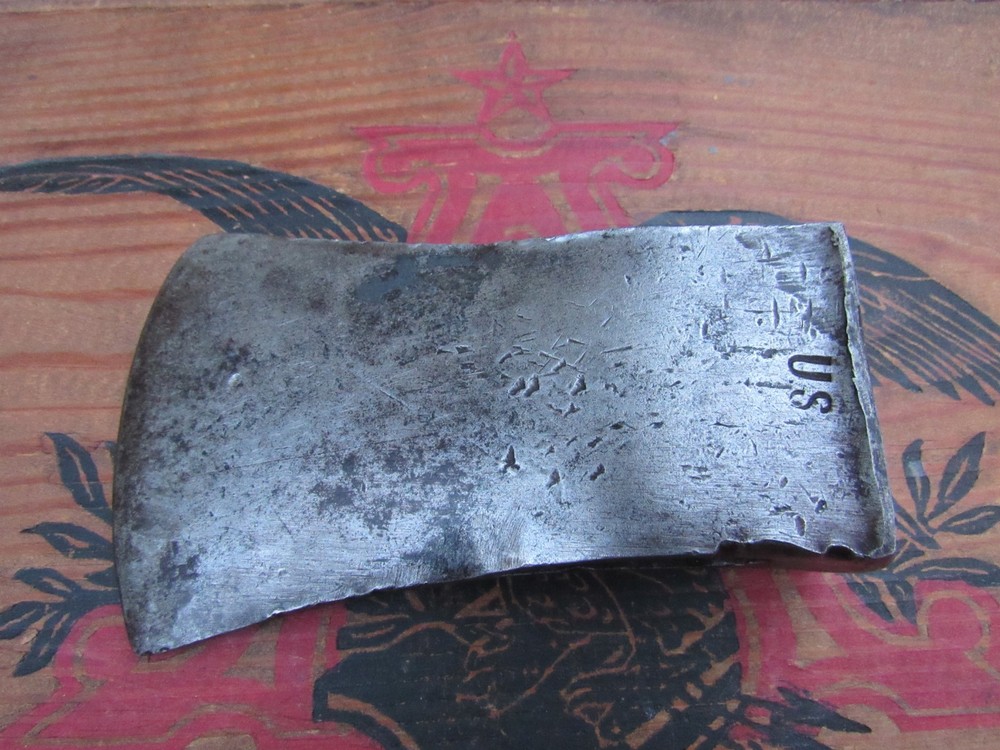 Vintage WW II US Army Military Tool Hatchet Axe Head Marked US