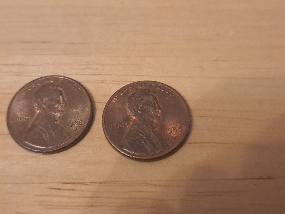 1986 And 1988 D Error Pennies