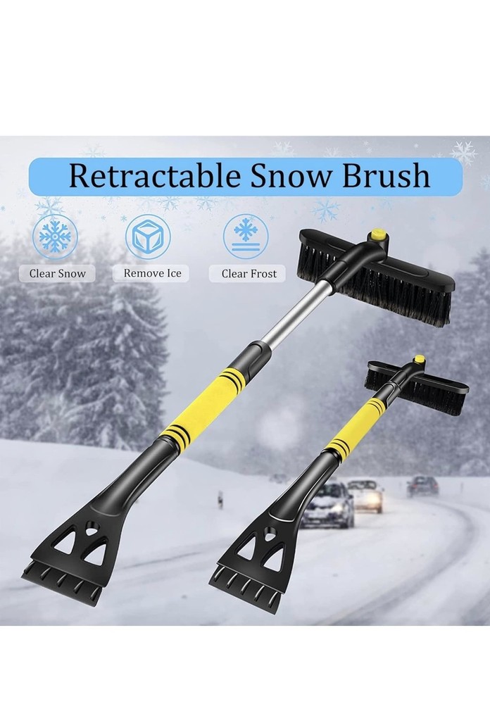 Ice Scraper for Car Windscreen, Extendable Car Scraper Snow Brush Detachable