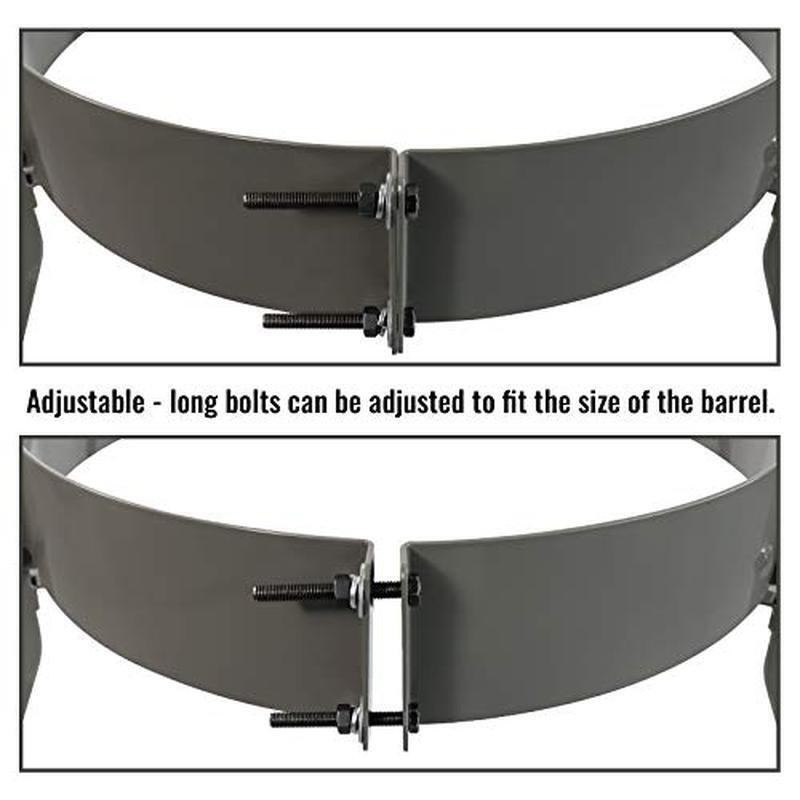 Adjustable Deer Feeder Mounting Kit New 55 Gallon Barrel Easy Setup Hardware