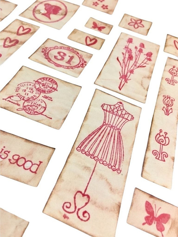 Junk Journal Romance Theme Ephemera Rustic Die Cuts Set 30 Pcs u Scrapbooking E